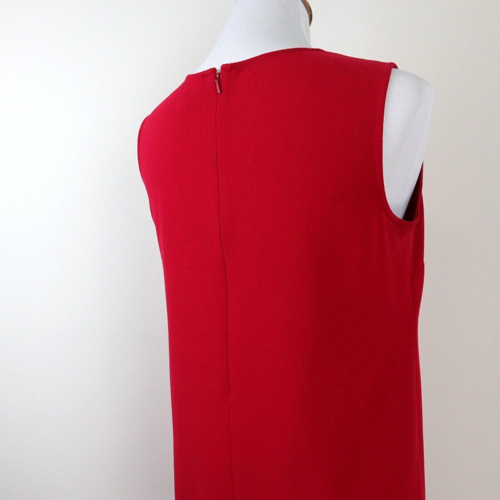 J Jill Size Petite 4 Stretch Crepe Shift Dress Knee Length Red - Picture 5 of 9